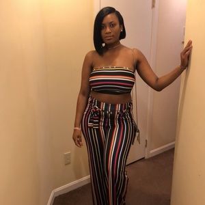 2 Piece Striped Outfit